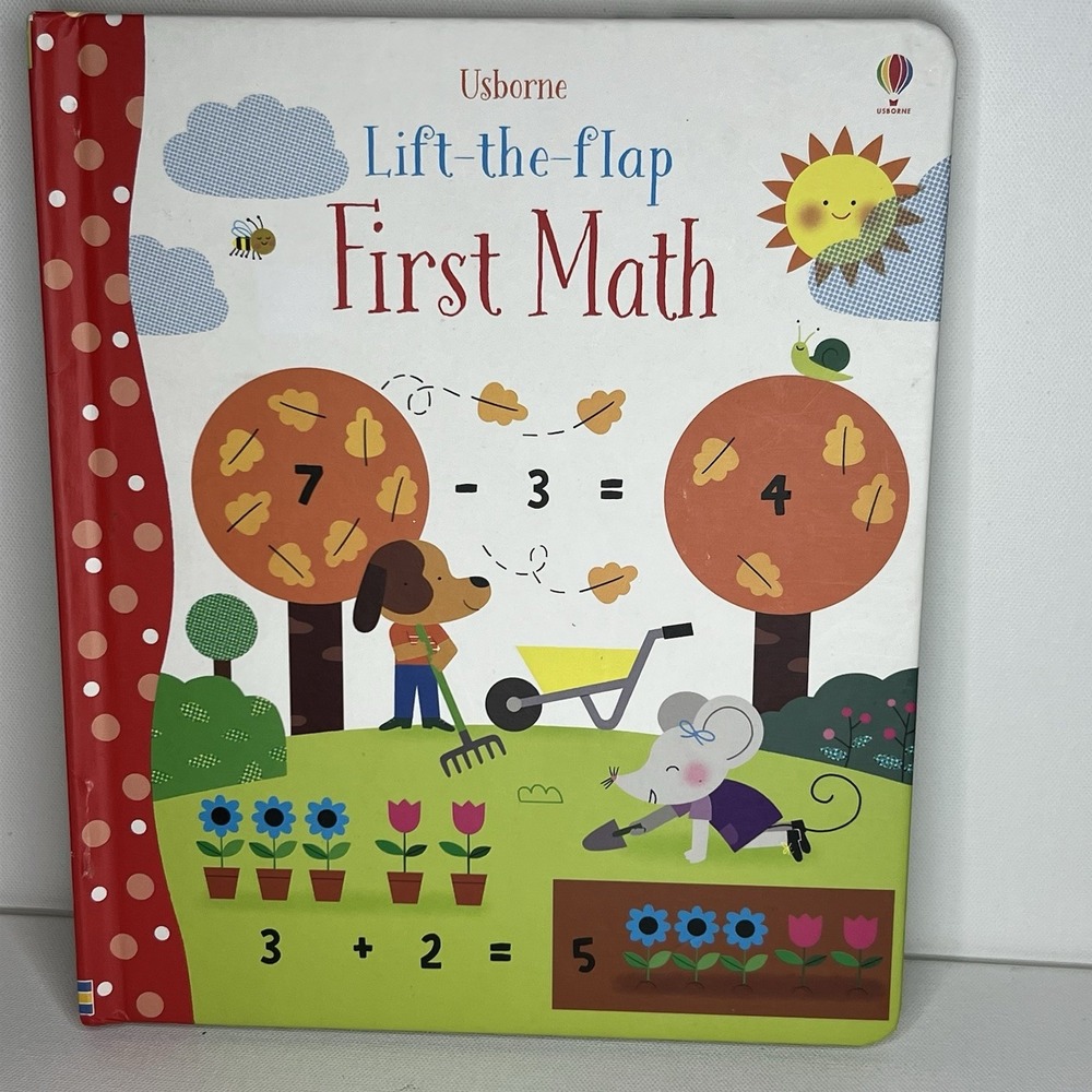Usborne Lift-the-Flap First Math Board Book by Felicity Brooks - Kids Learning